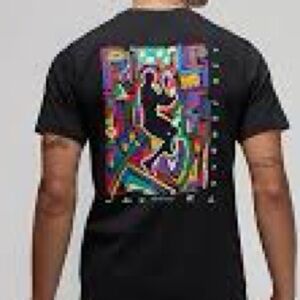 NIKE AIR JORDAN BRAND GRAPHIC CREW TEE BLACK mens small retro print